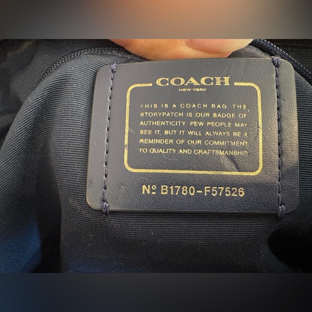 Coach Black Leather Double-Handle Tote - Picture 16 of 16